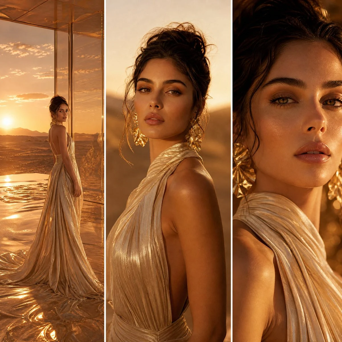Golden Desert Couture Editorial