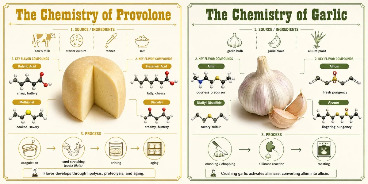Chemistry of Provolone Garlic