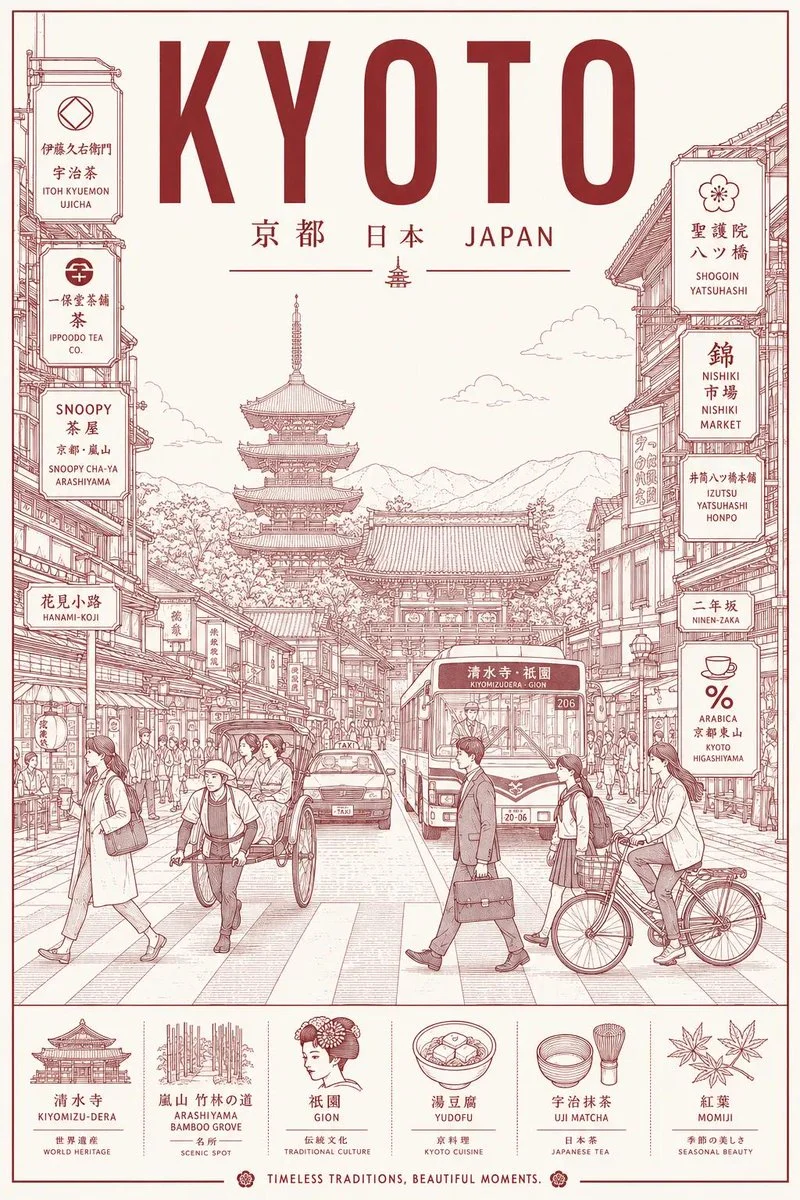 Minimalist Line Art Travel Poster