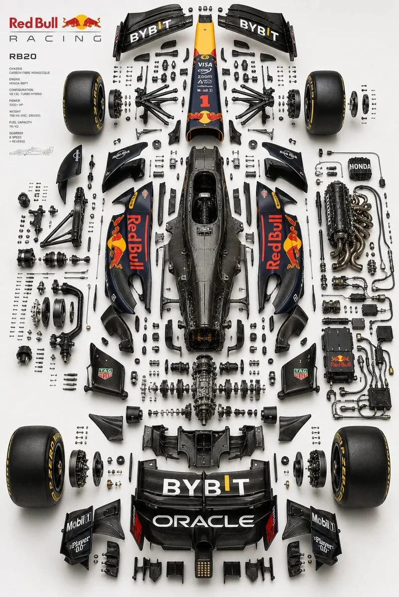 Luxury Car Exploded Engineering Diagram