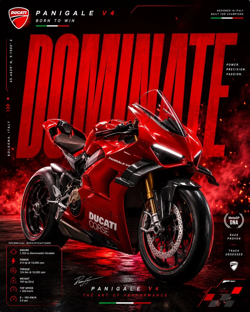 Ducati V4 Red Inferno Dominate