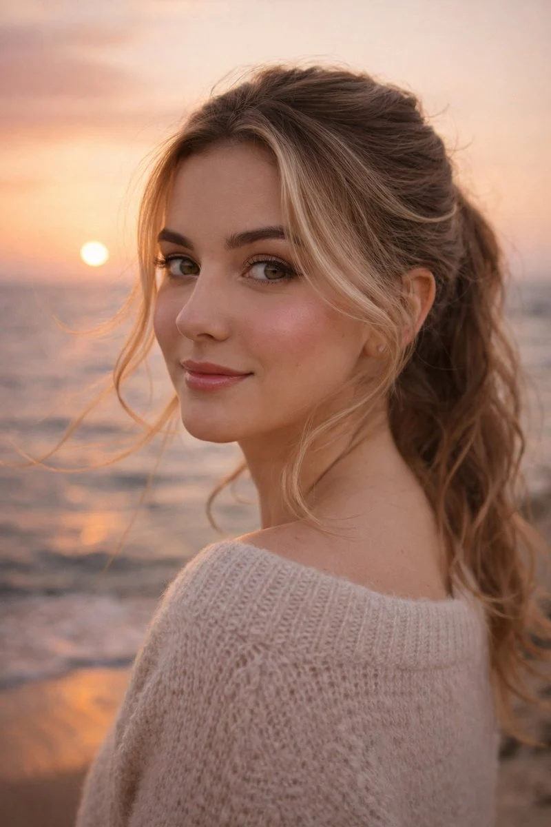 Golden Hour Seaside Portrait