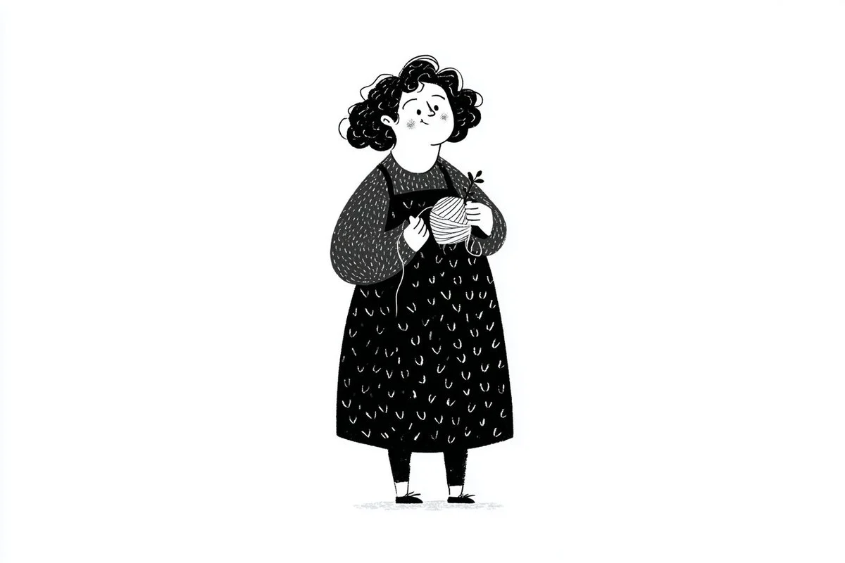 Minimalist Black and White Illustration