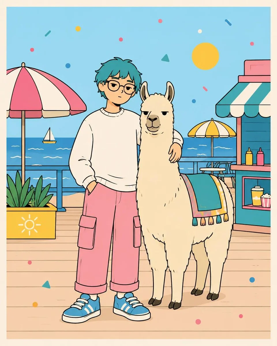 Kawaii Pastel Doodle Illustration