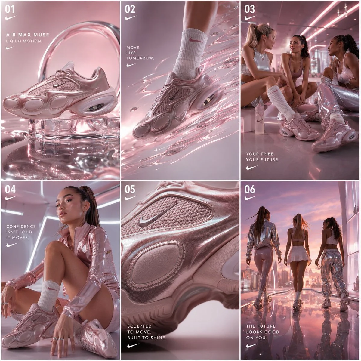 Liquid Chrome Goddess Rising