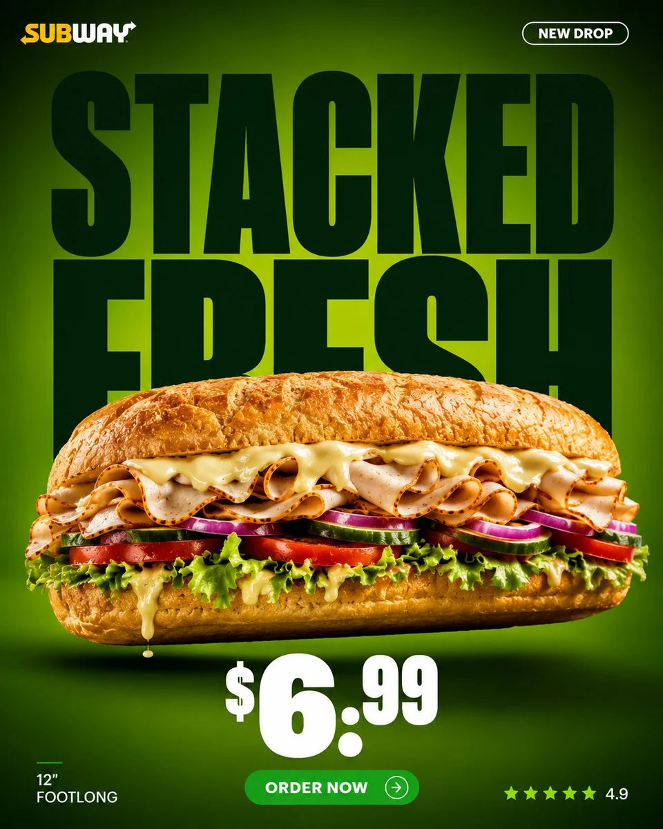 Premium Fast Food Social Poster Design
