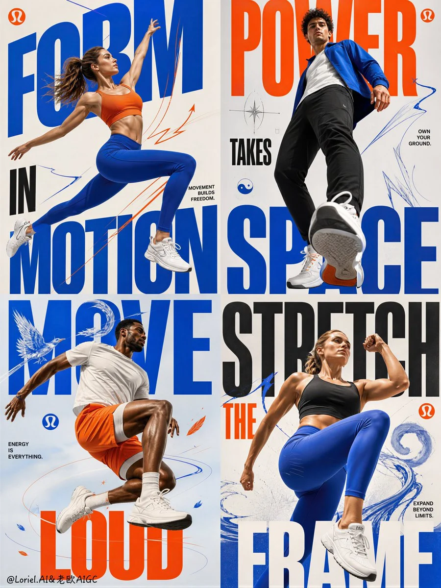 Lululemon Bold Four-Panel Campaign