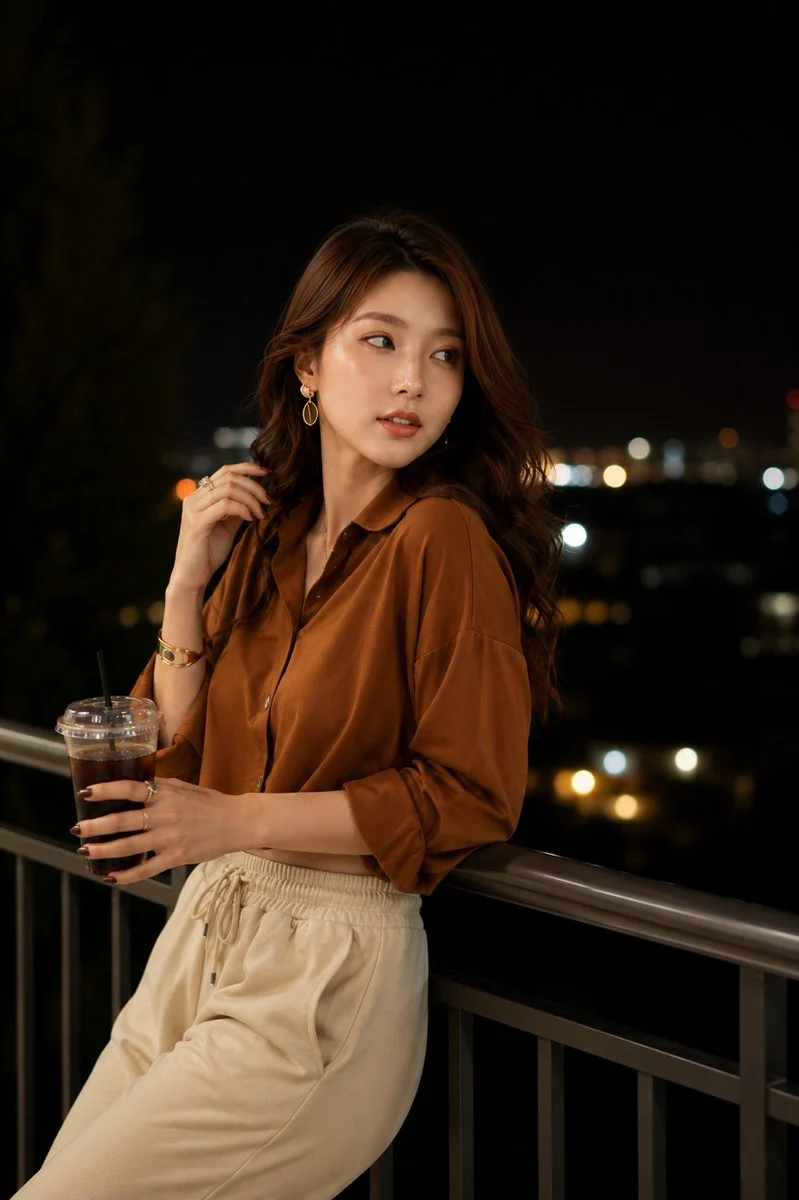Stylish Night Fashion Portrait