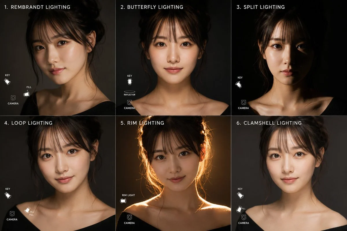 Six Studio Lighting Portrait Techniques