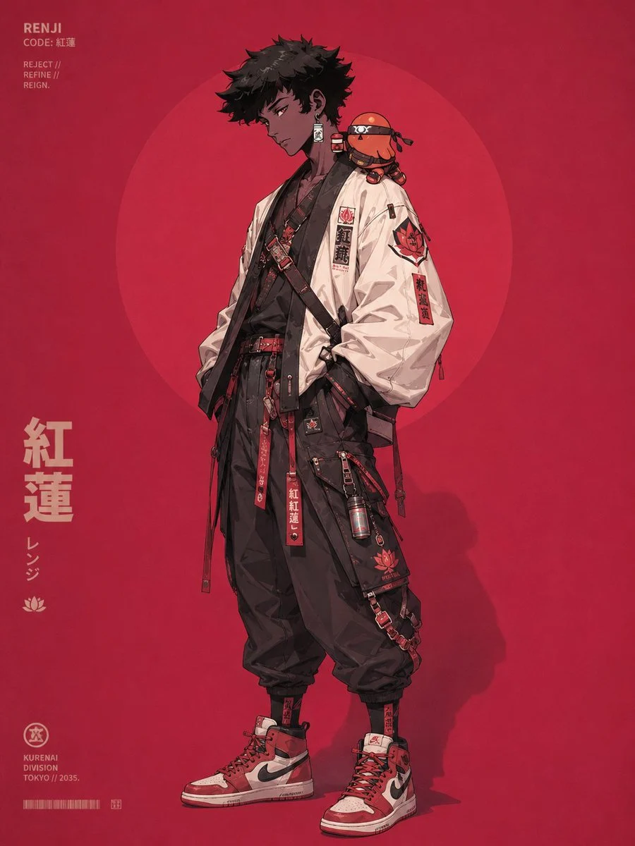 Luxury Cyberpunk Anime Fashion Art