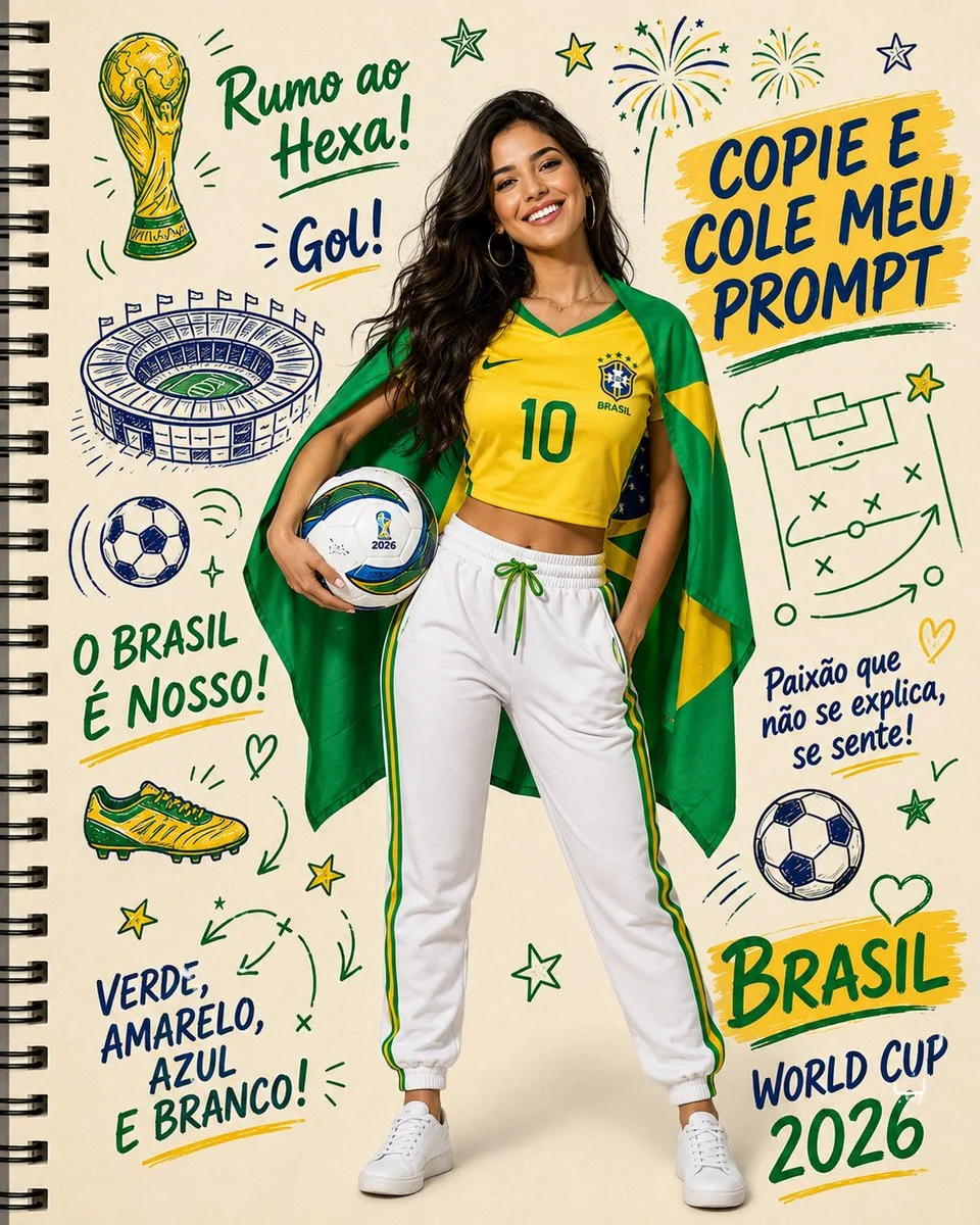 Brazil World Cup Notebook Poster Design