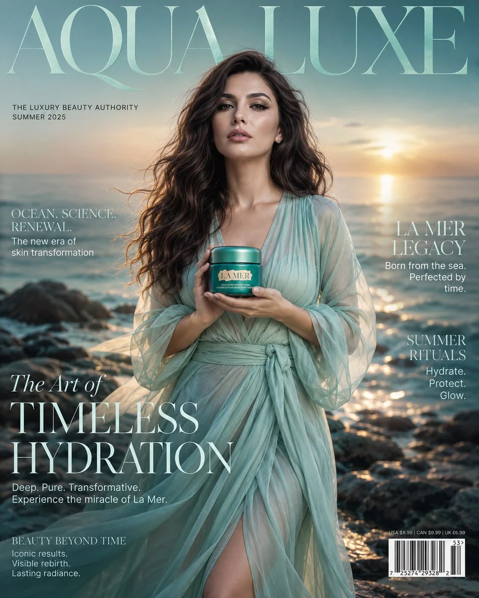 Luxury Skincare Coastal Editorial Cover