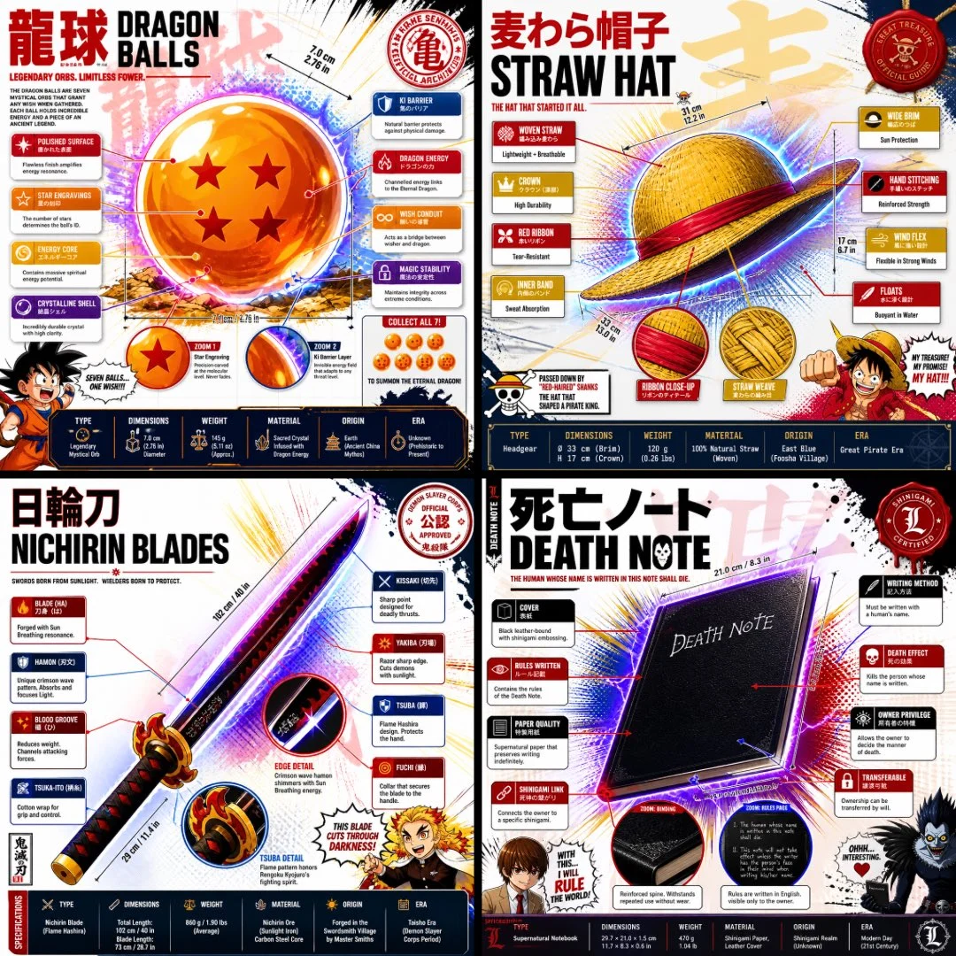 Anime Infographic Poster Design