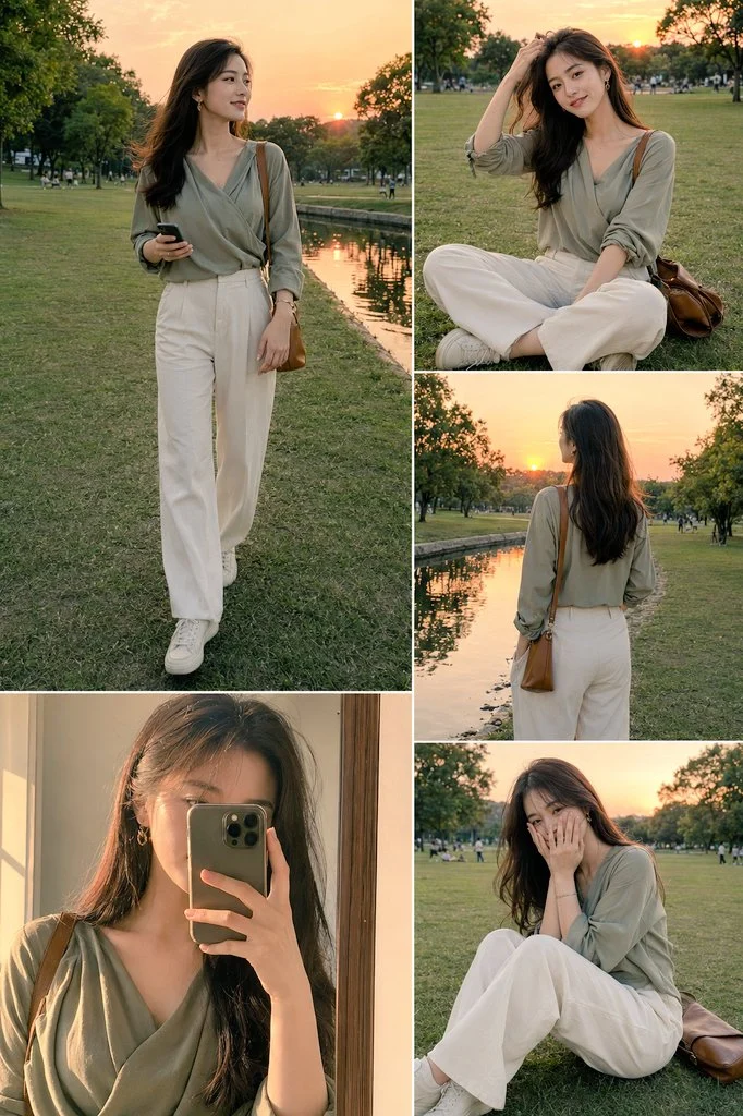 Cinematic Sunset Fashion Collage