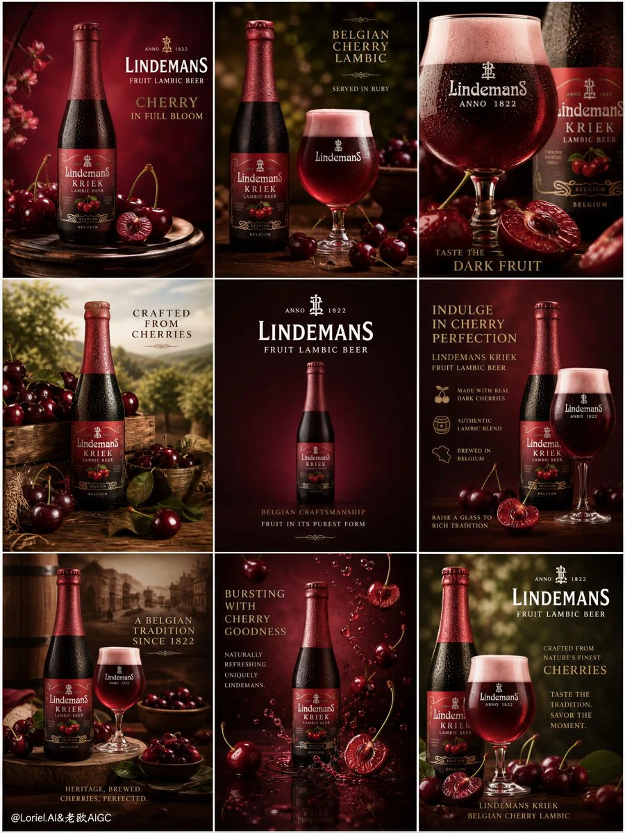 Cherry Lambic Luxury Campaign Grid