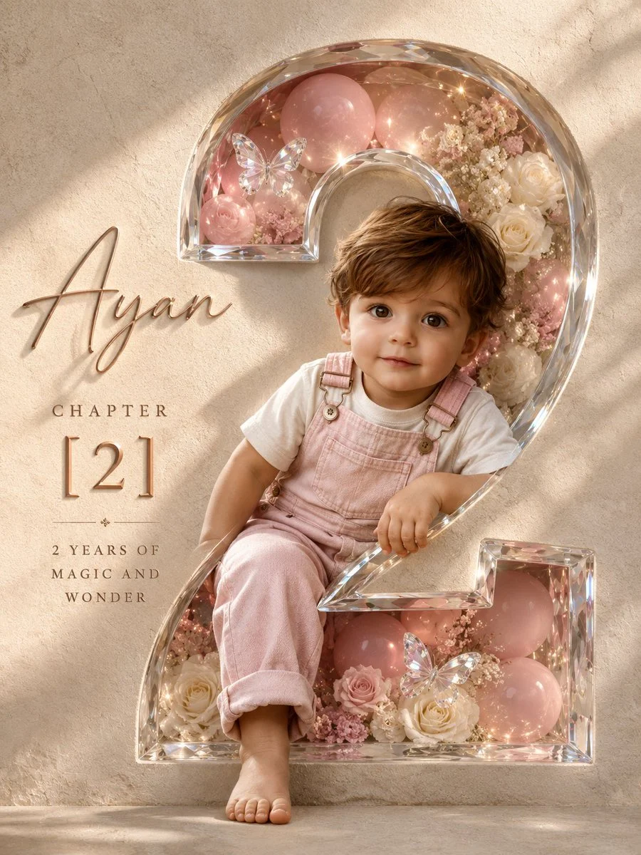 Luxury Crystal Birthday Poster Design