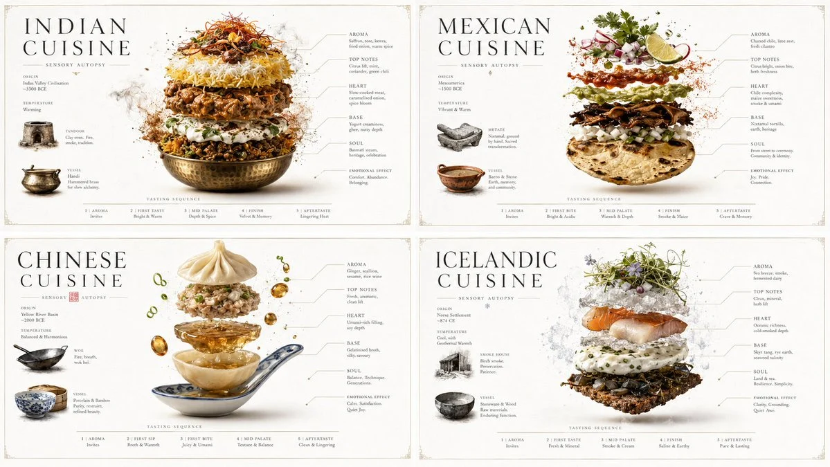 Four-Cuisine Luxury Autopsy Posters