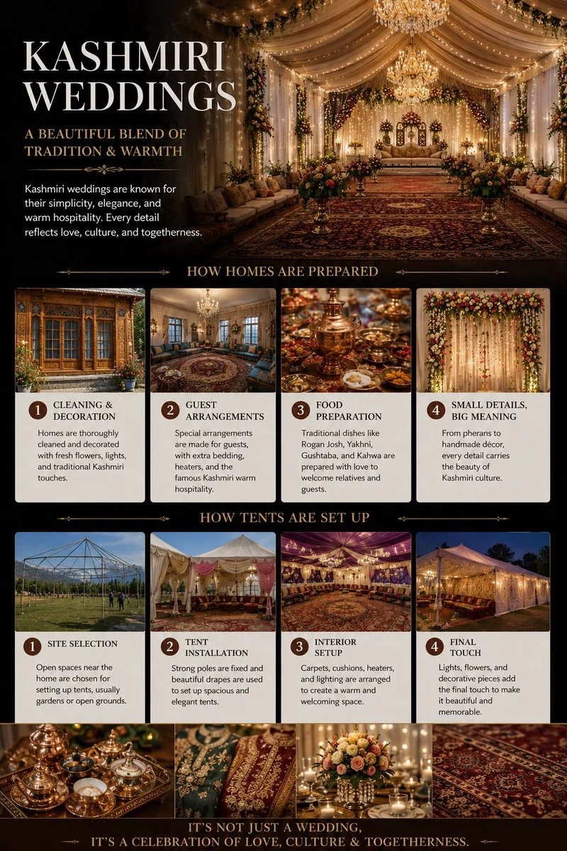 Luxury Kashmiri Wedding Infographic Poster
