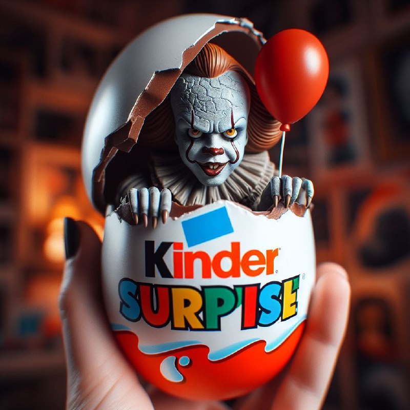 Haunted Kinder Egg Revealing Pennywise Figure Inside