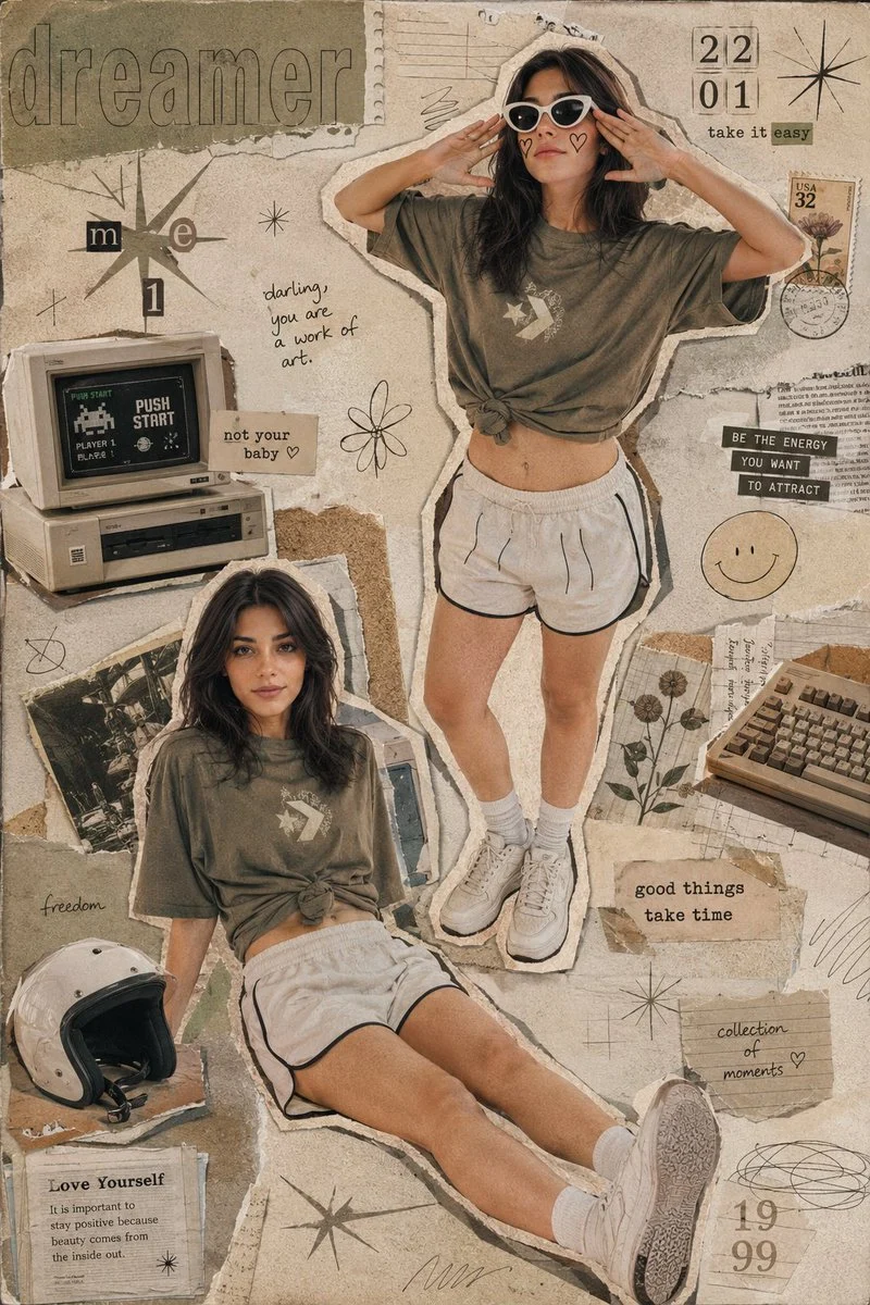 Y2K Vintage Scrapbook Collage