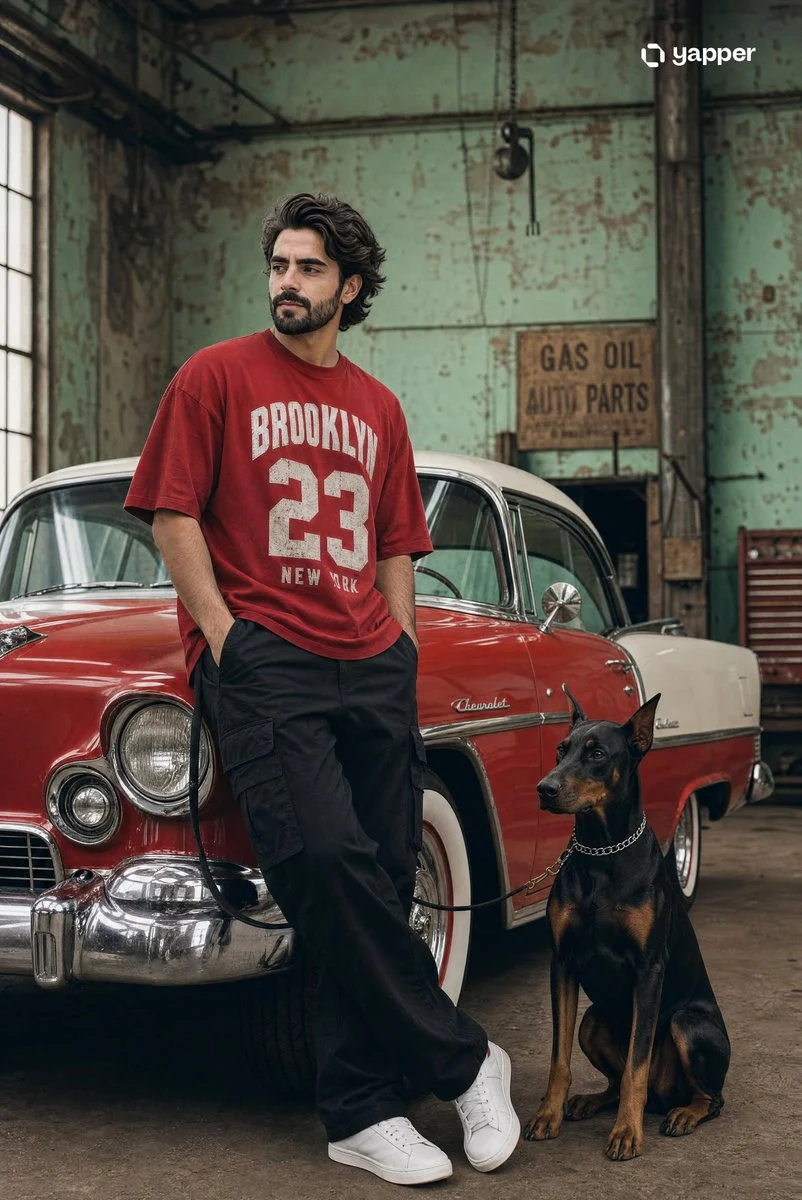 Cinematic Streetwear Vintage Garage Shoot