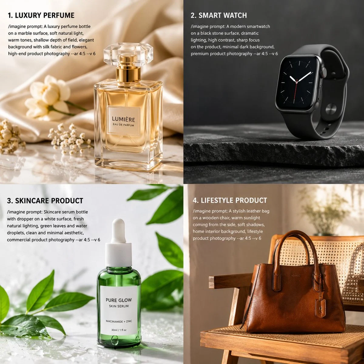 Midjourney Product Photo Prompts