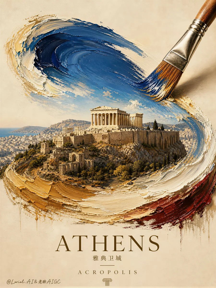 Athens Acropolis Heritage Art Poster