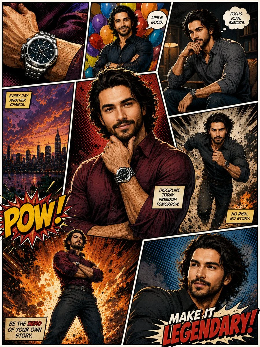 Dynamic Comic Portrait Poster