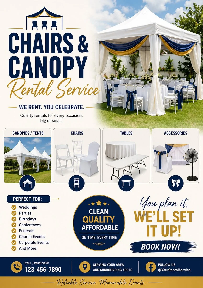 Premium Event Rental Poster Design