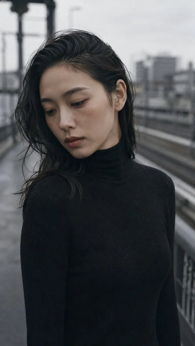Cold Tone Japanese Film Portrait