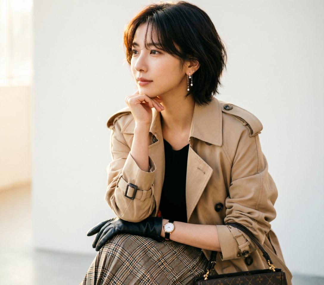 Ultra Realistic Fashion Portrait Side Profile