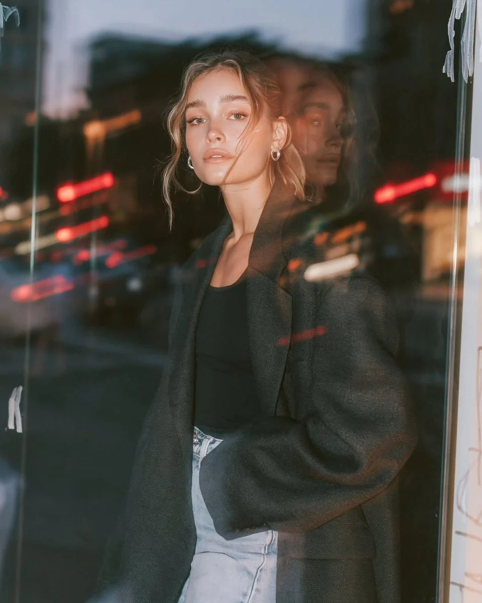Urban Blue Hour Fashion Portrait