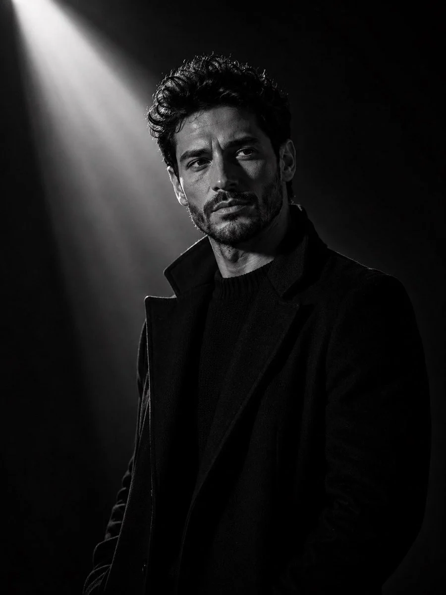 Cinematic Noir: Portrait of Solitude