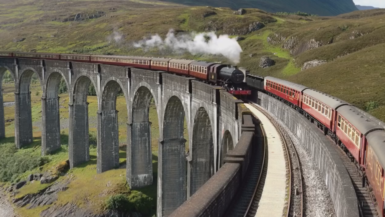 Prompt: Railway bridge in Scotland