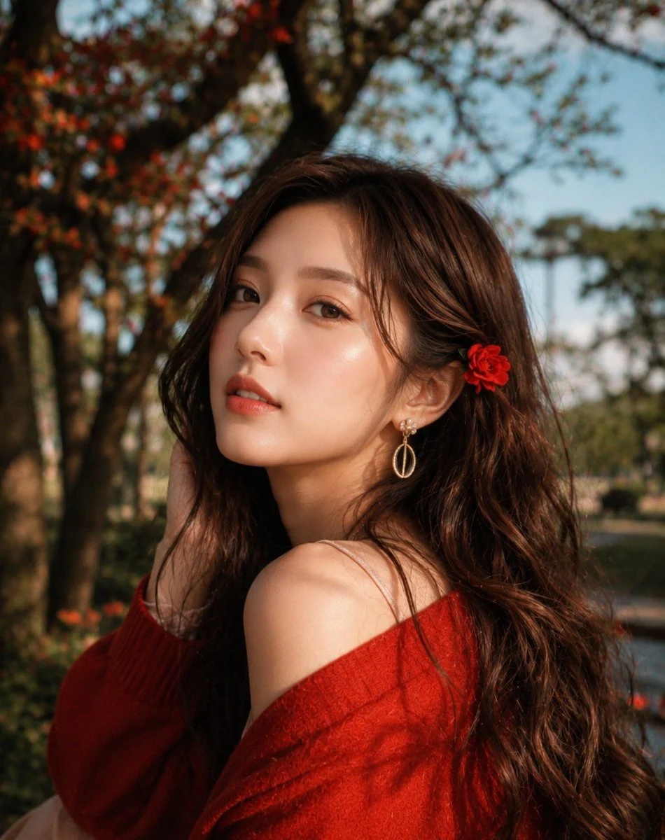 Golden Hour Beauty Beneath Blooms