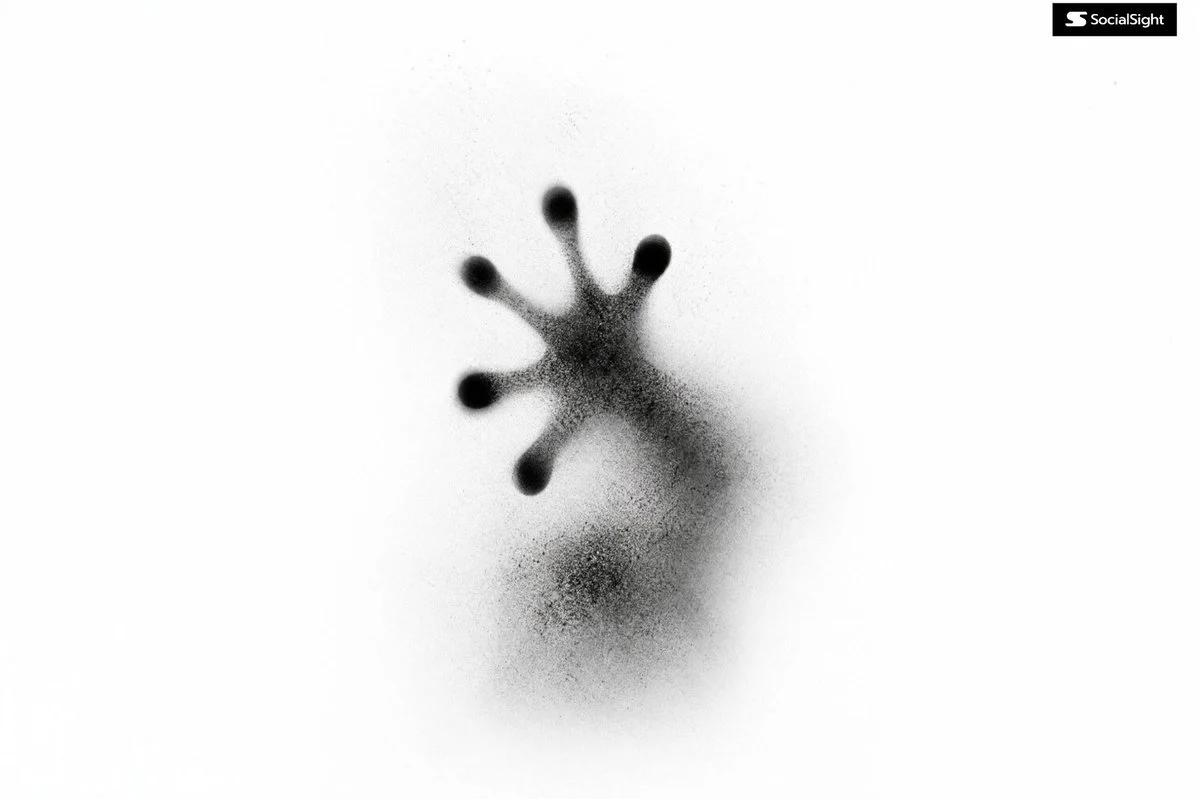 Abstract Black Spray Particle Art
