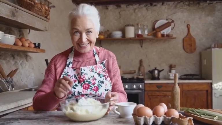 Prompt: Grandma cooking