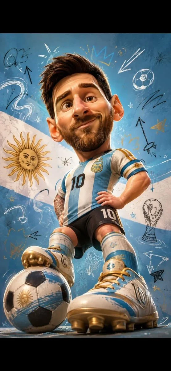 Messi Caricature Poster
