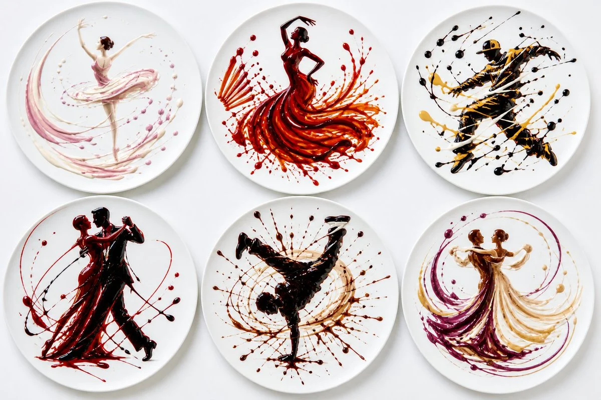 Sauce Dance Art On Plates