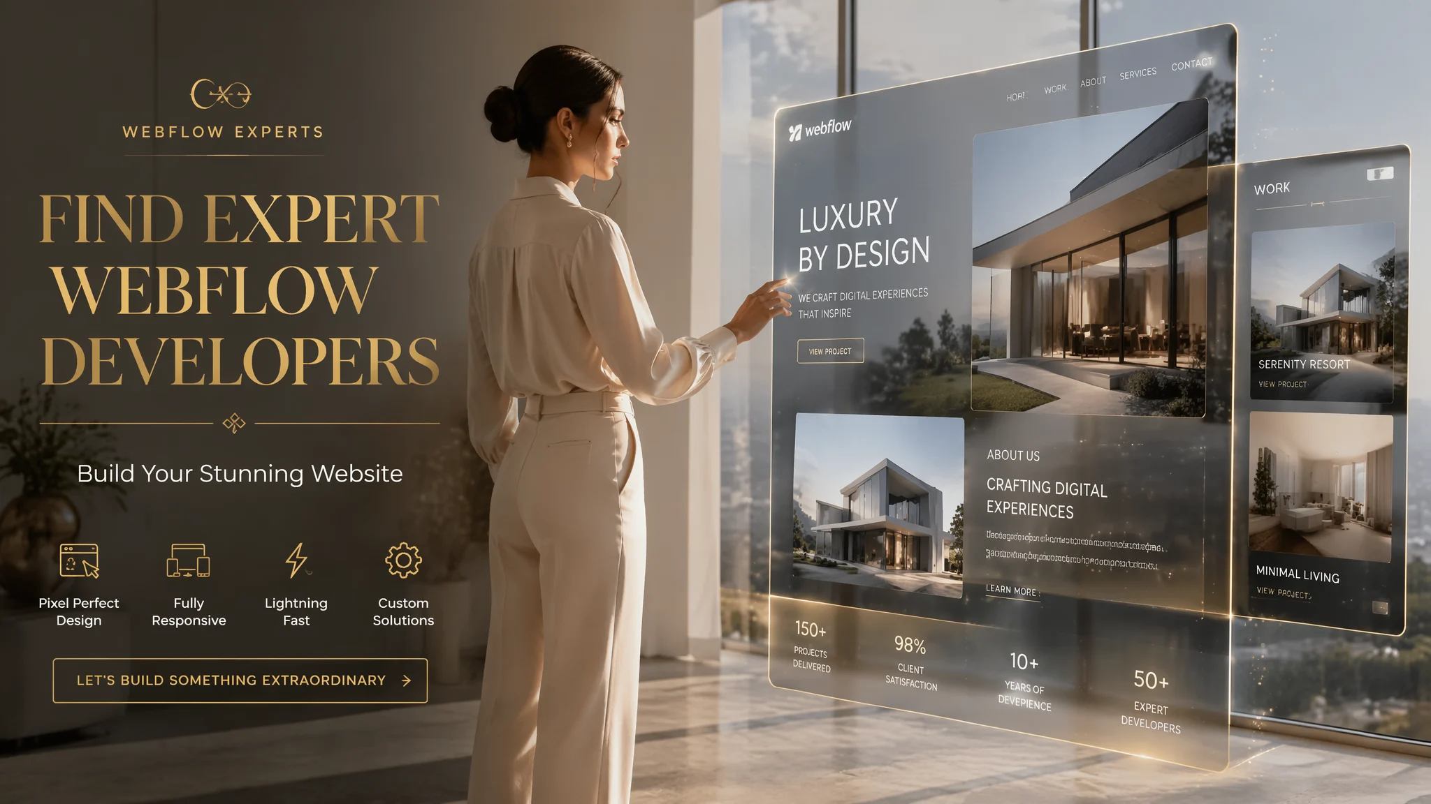 Luxury Webflow Expert Ad