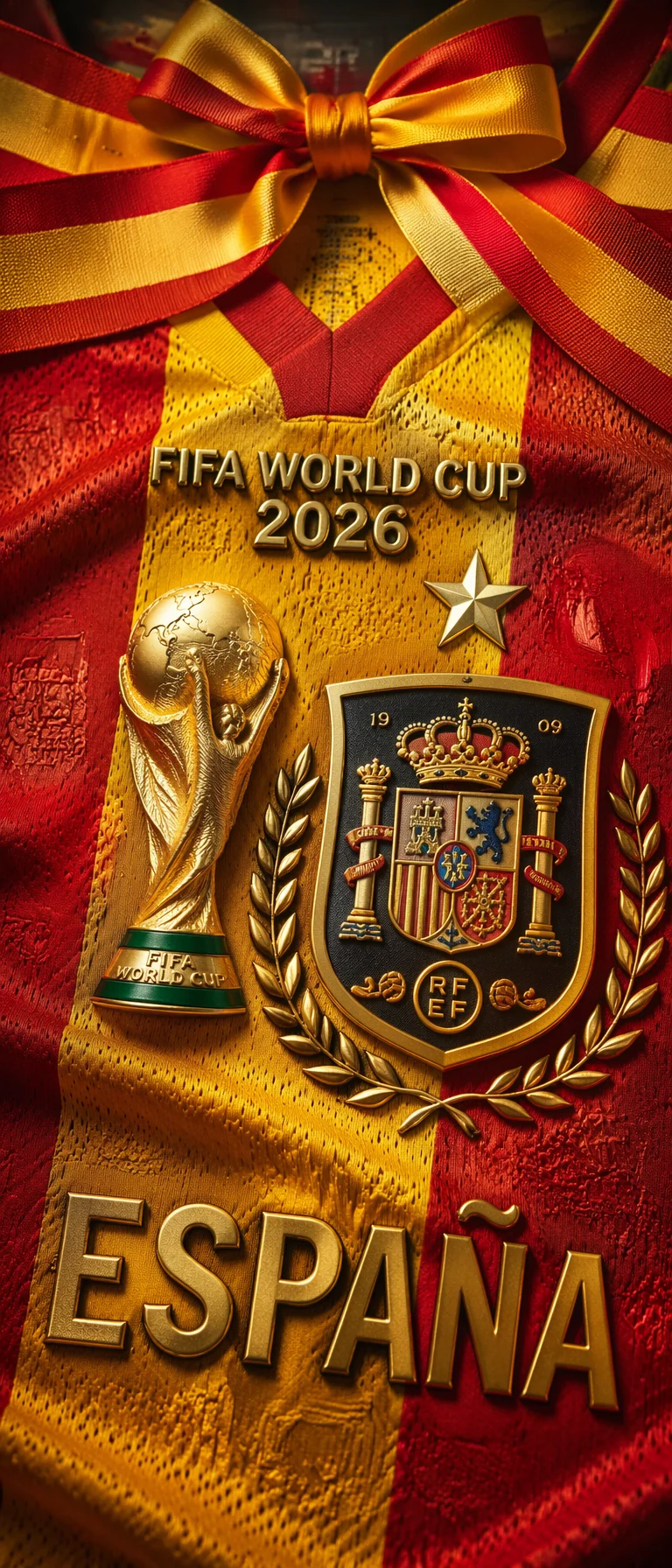 Spain World Cup Jersey Close-Up