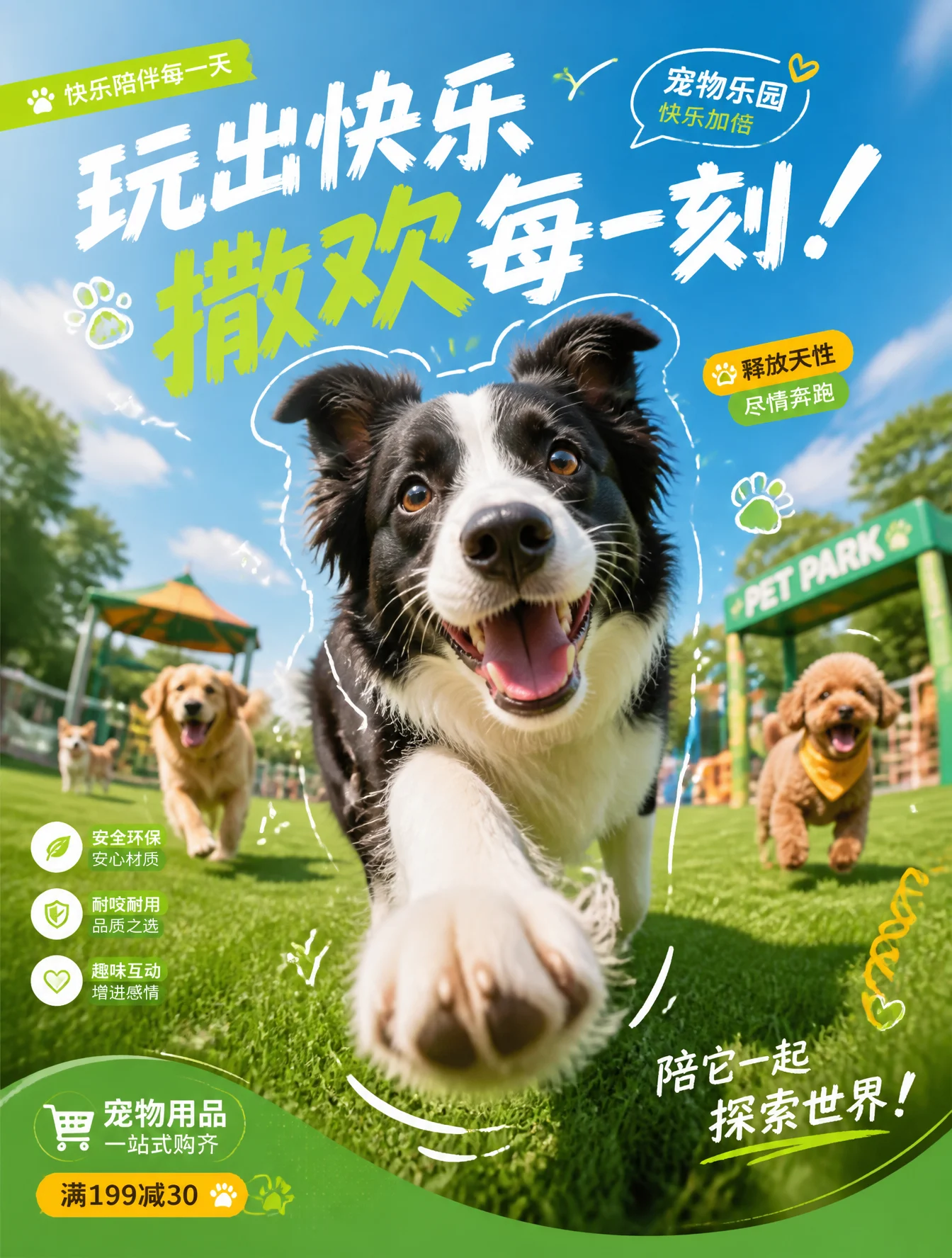 Border Collie Pet Poster Design