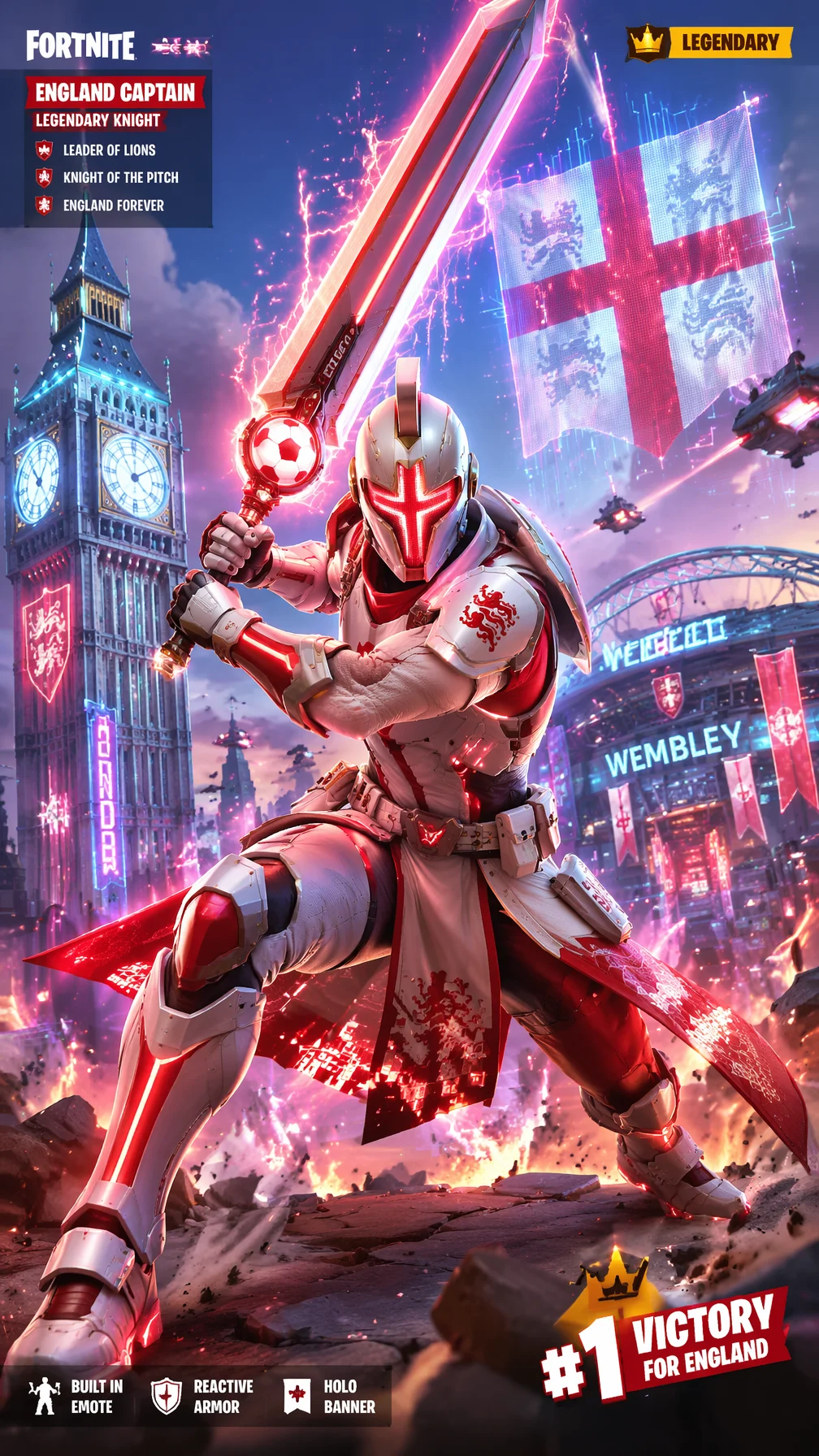 England Captain Fortnite Legendary Knight