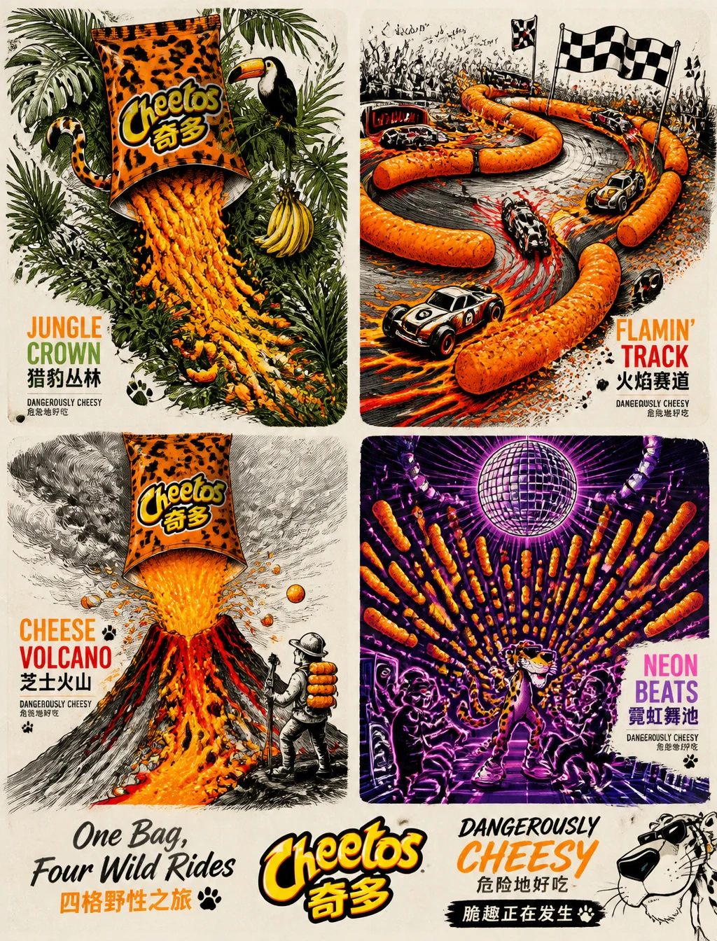 Cheetos Wild Four-Grid Campaign