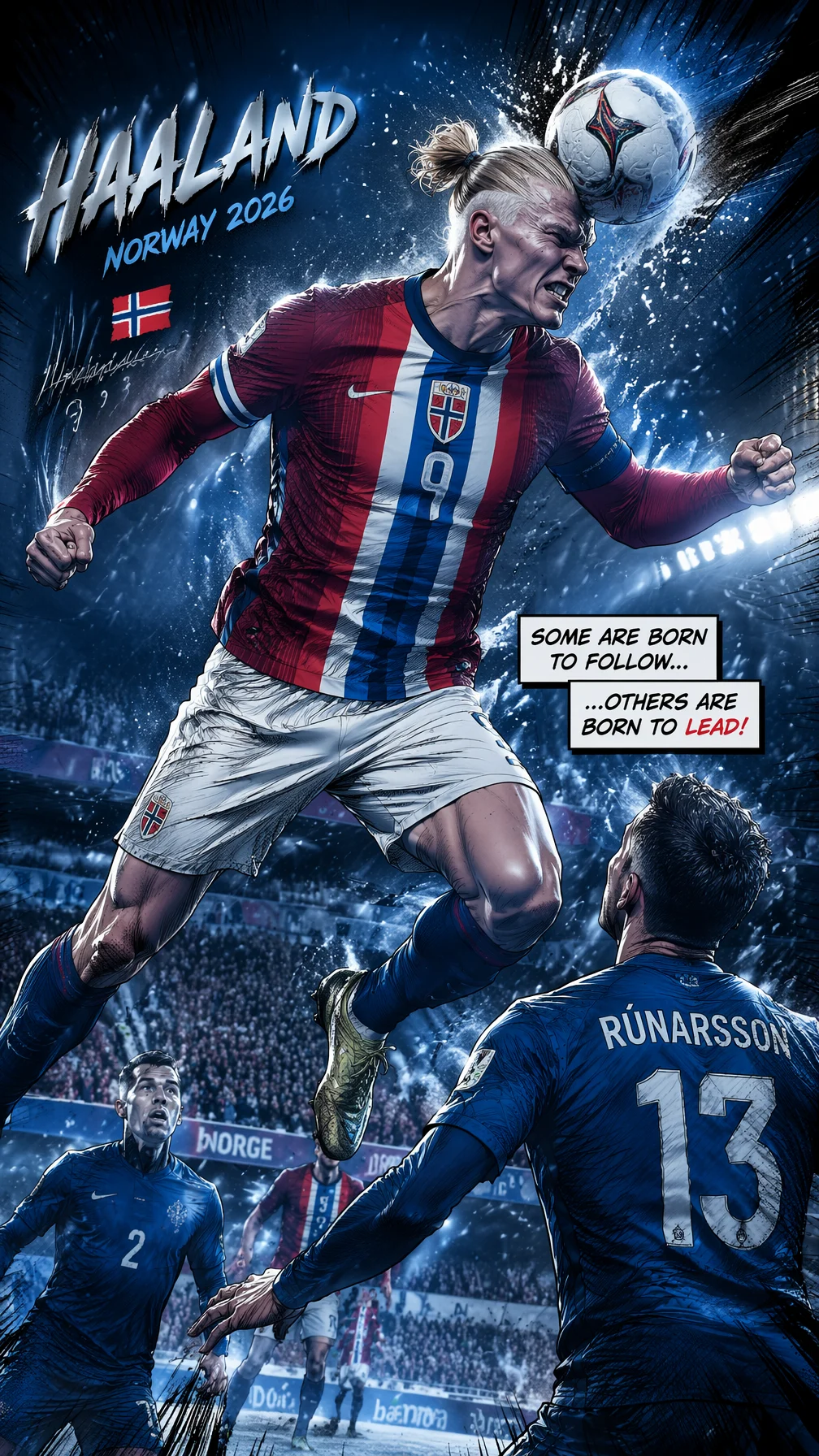 Haaland Comic Header Goal