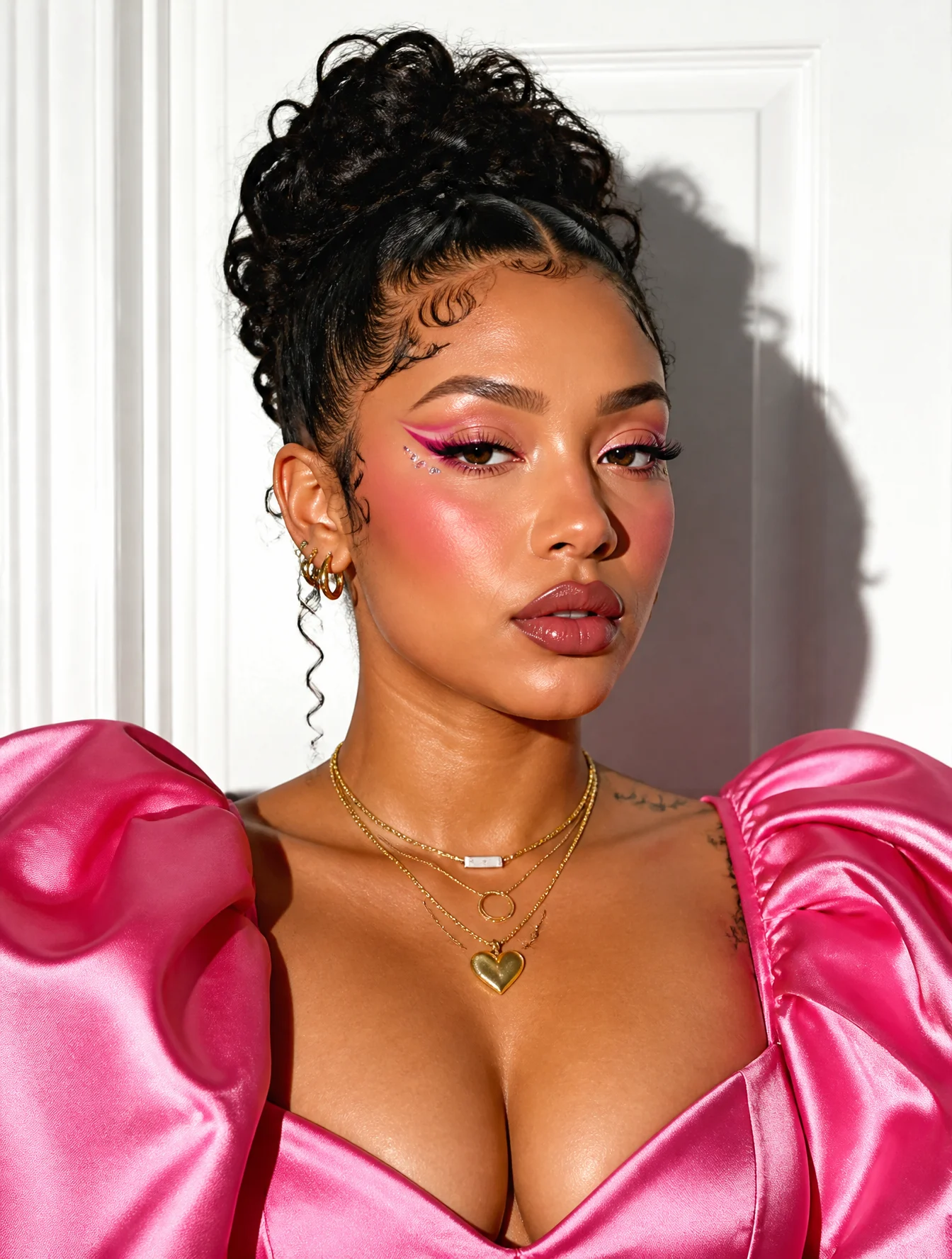 Pink Satin Portrait Glow