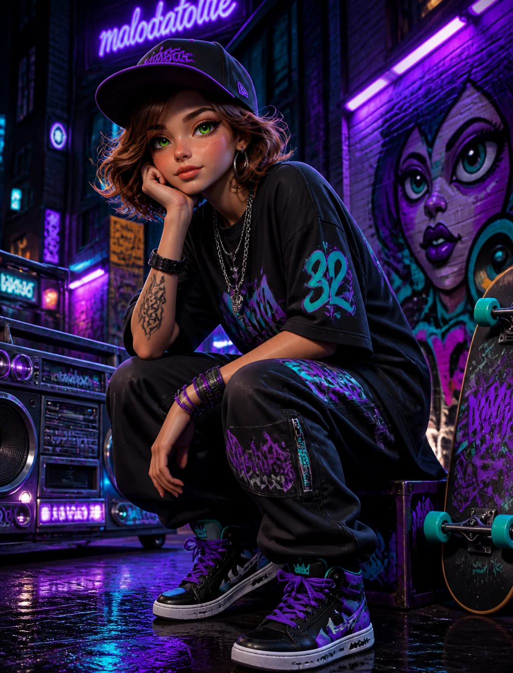 Urban Hip Hop Girl 3D Animation