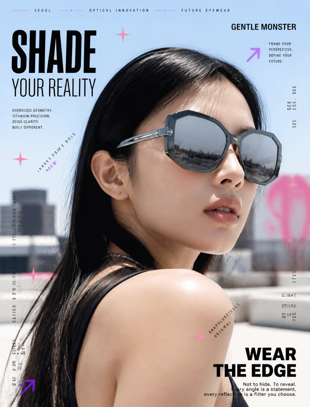 Avant-Garde Rooftop Sunglasses Ad