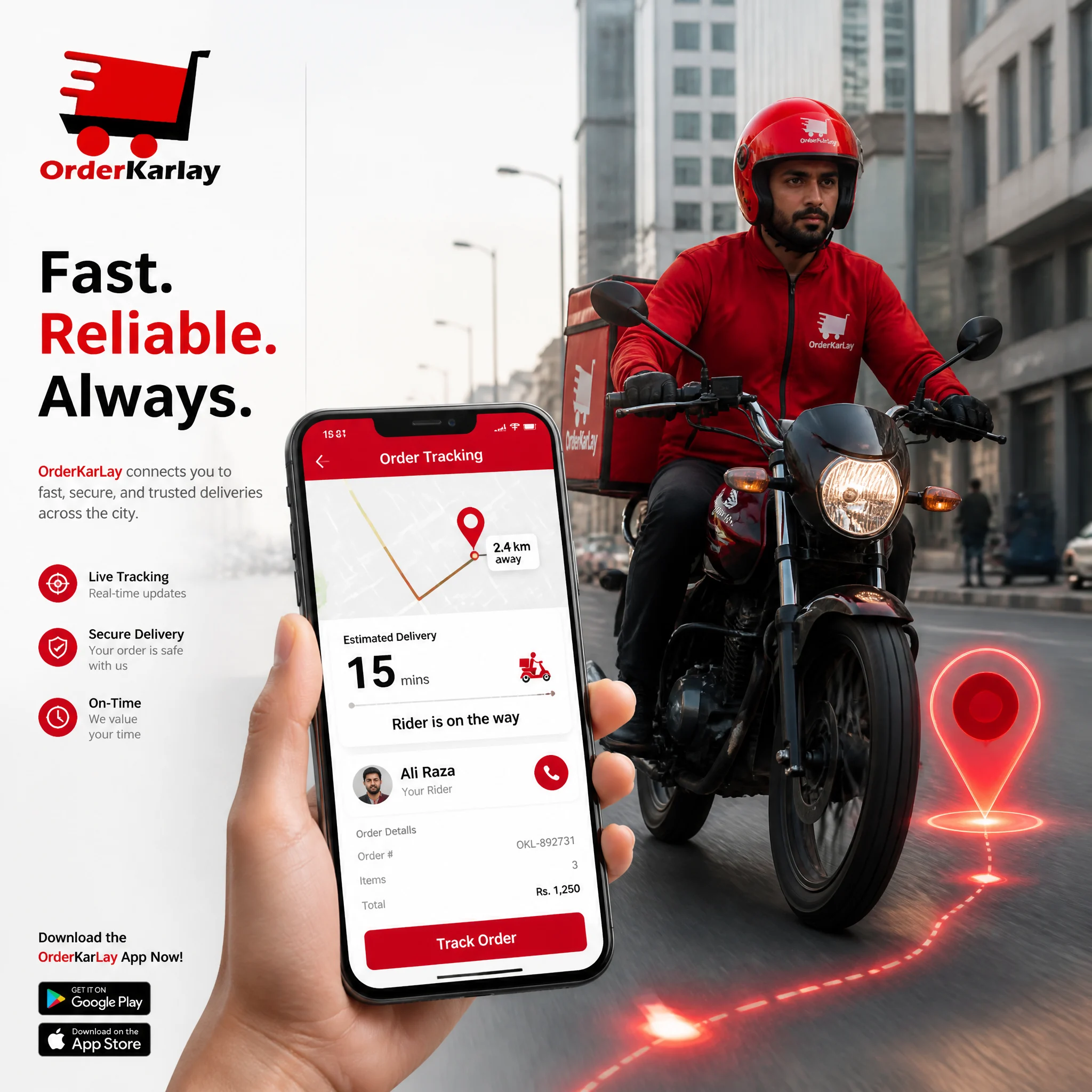 Swift Delivery Rider Moment