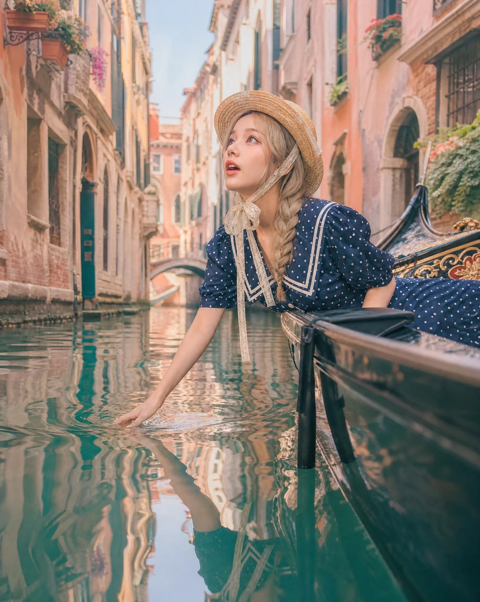 Cute Girl's Venice Gondola Dream